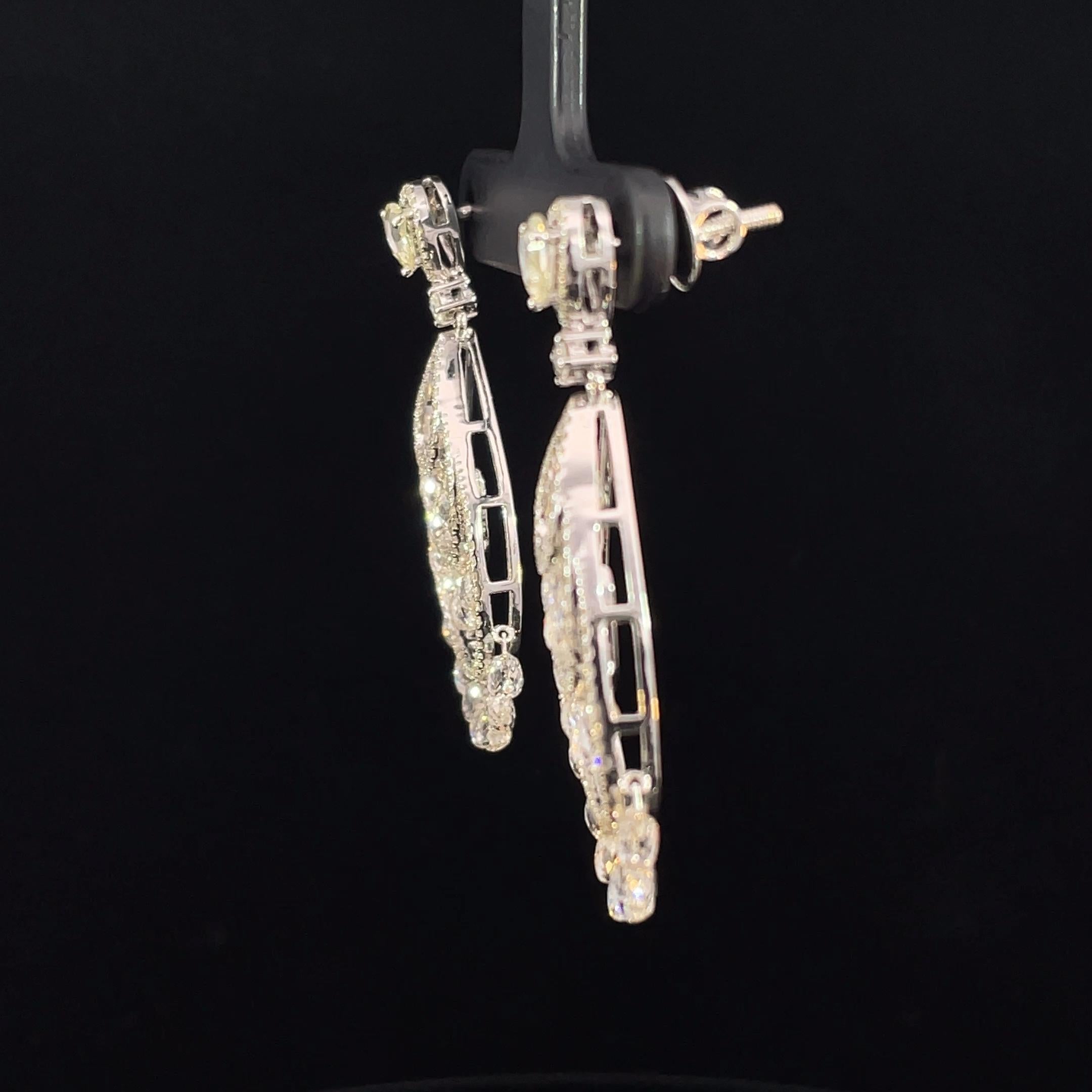 Briolette Drop Diamond Earrings