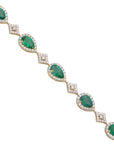 Natural Emerald and Diamond Bracelet
