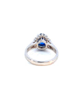 1.88-Carat Oval Blue Sapphire Ring in Platinum Size 6