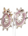 8.19 Carat Pink Sapphire and 4.16 Carat Diamond Stud Earrings in 18K Gold