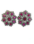 Victorian Natural Burmese Rubies and Diamond Earrings