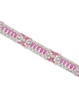 Diamond and Pink Sapphire Art Deco Style Bracelet