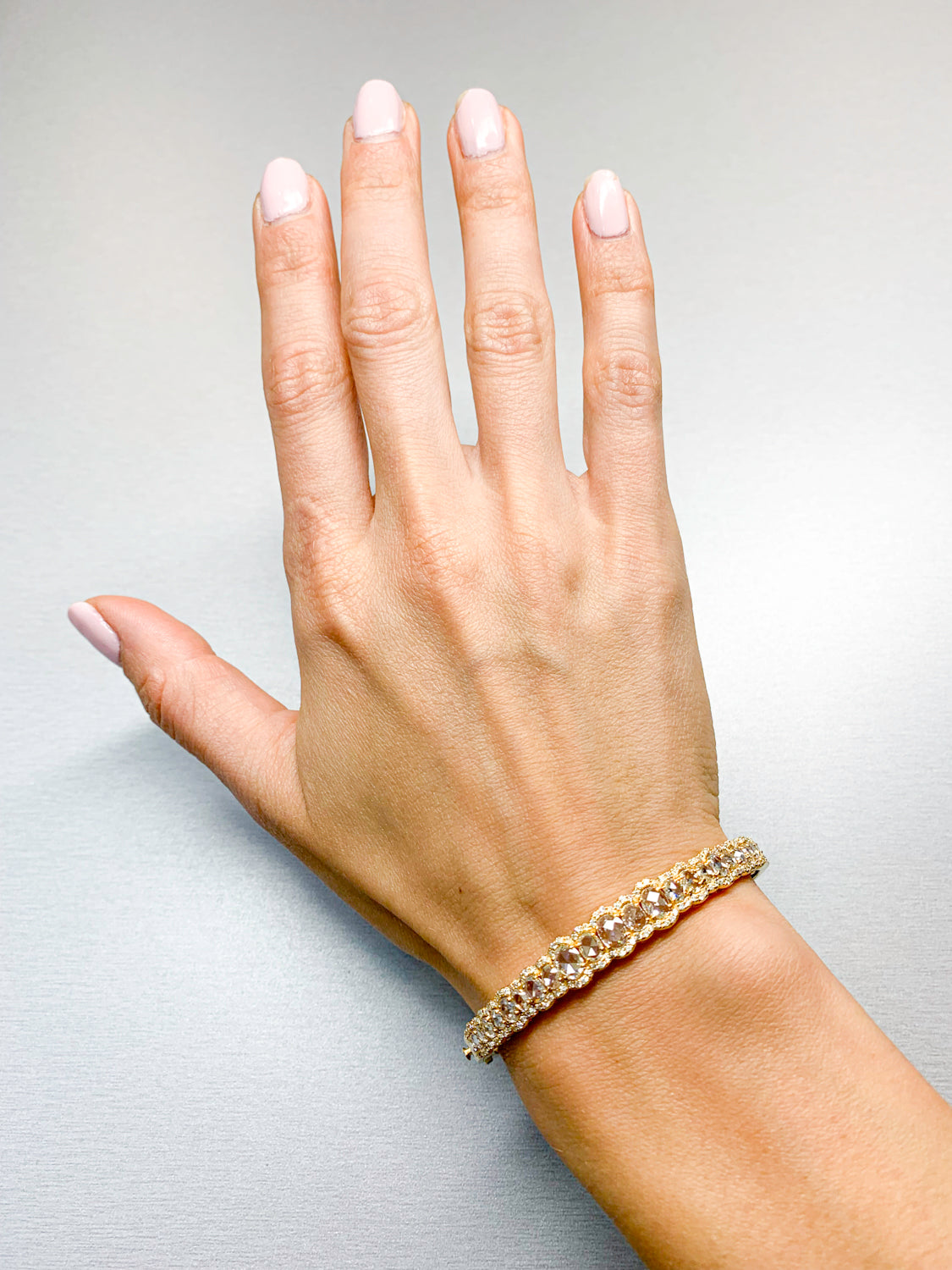 Tennis Bracelet with Rose Cut Diamonds
