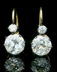 GIA Certified 6.02 Carat Diamond Art Deco Style Earrings