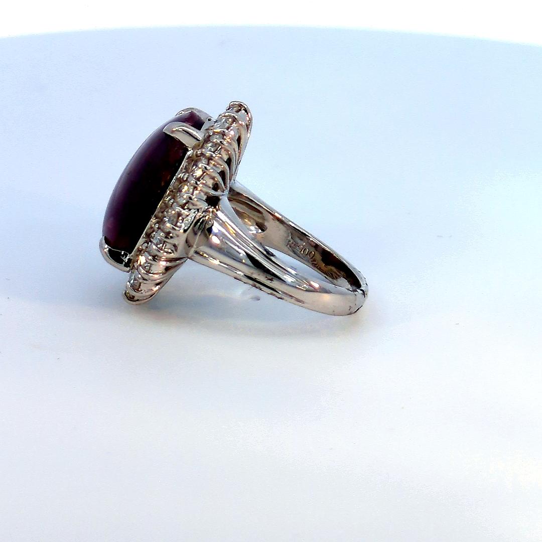 1.58 Carat Diamonds Star 23.59 Carat Ruby Ring