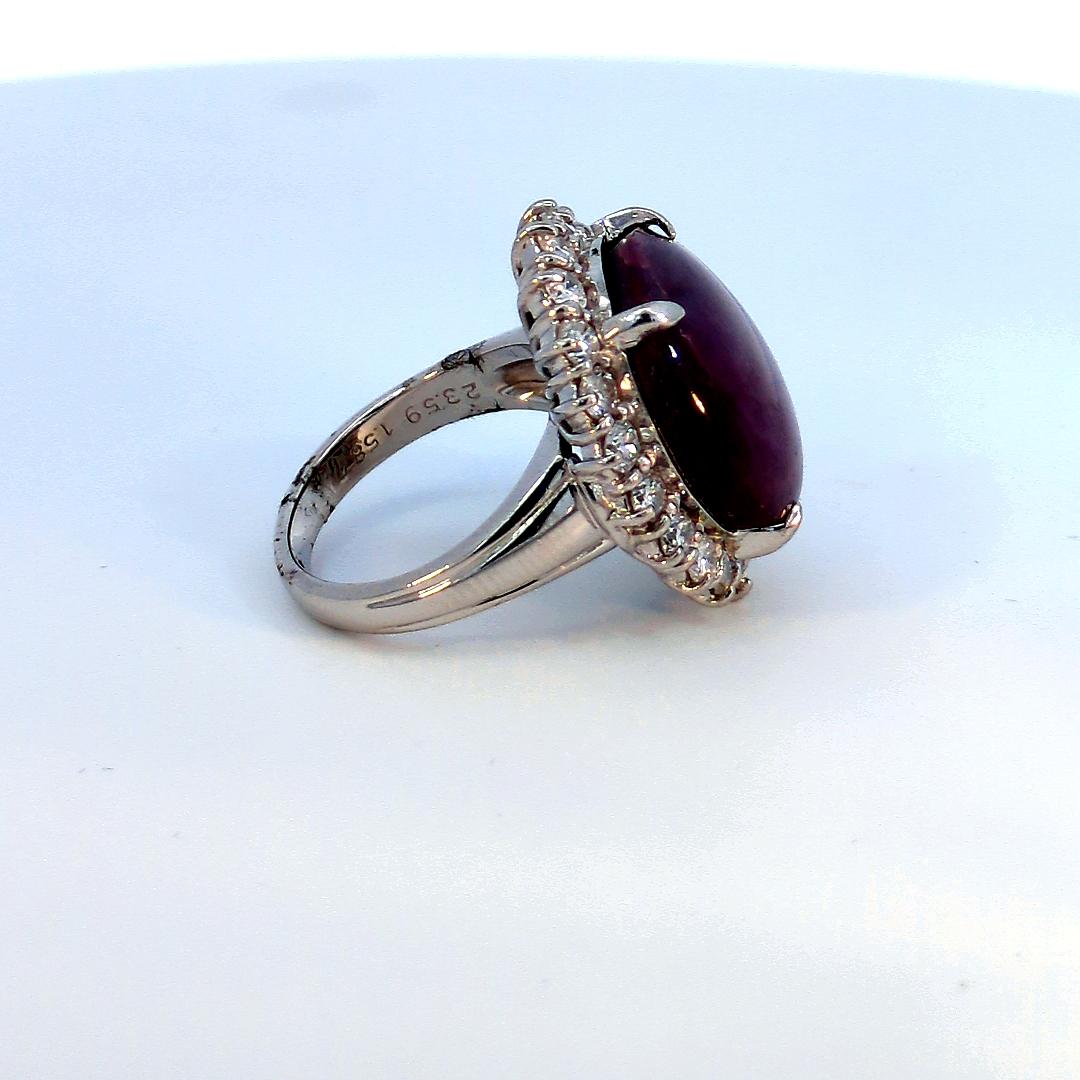 1.58 Carat Diamonds Star 23.59 Carat Ruby Ring
