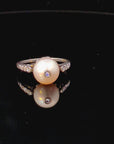 Pearl Platinum Ring