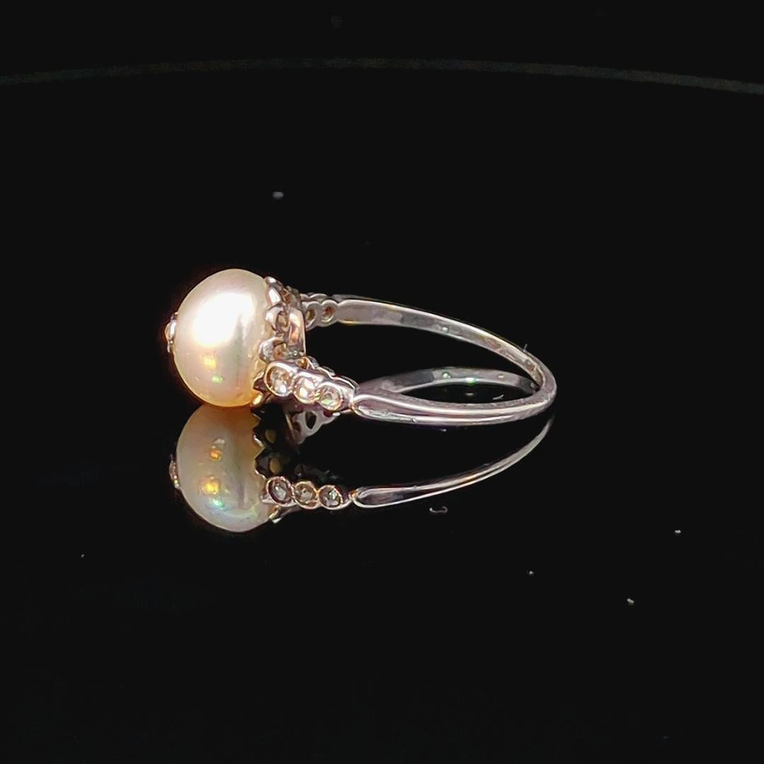 Pearl Platinum Ring