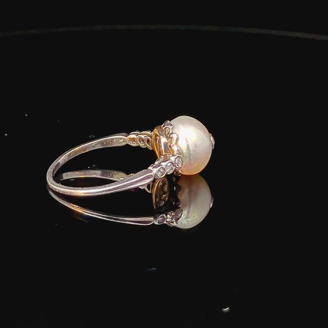 Pearl Platinum Ring
