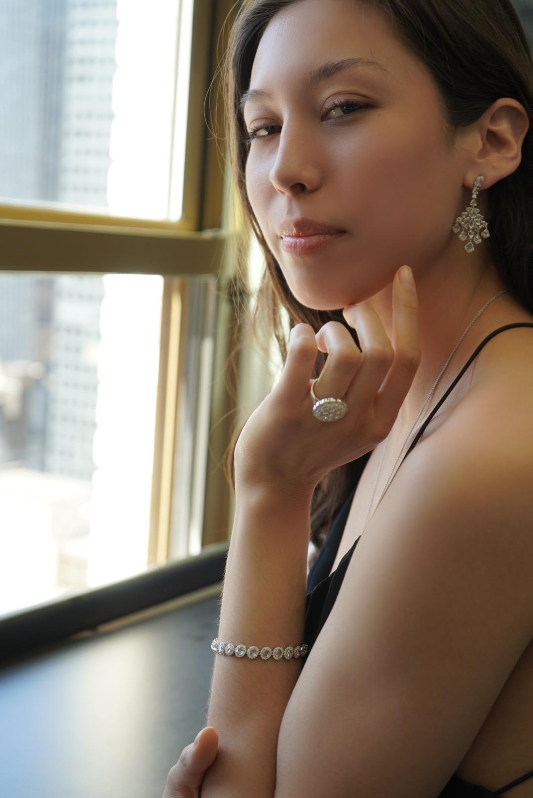 6.90 Carat Diamond Drop Earrings