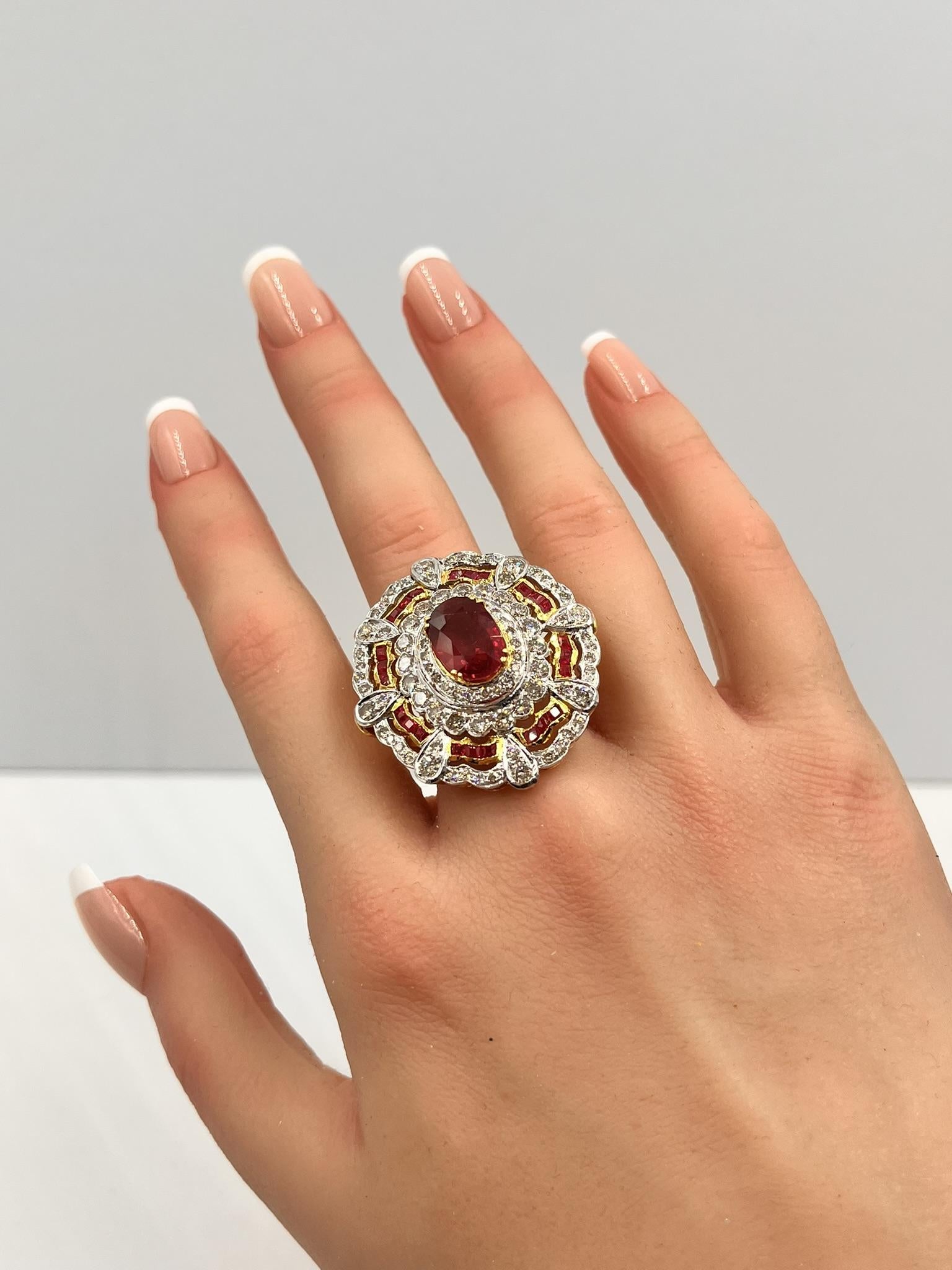 Ruby and Diamond 18K Gold Ring