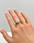 Pearl Platinum Ring