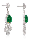 Emerald Earrings with Diamonds