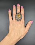 Antique Oval Yellow Sapphire Ring