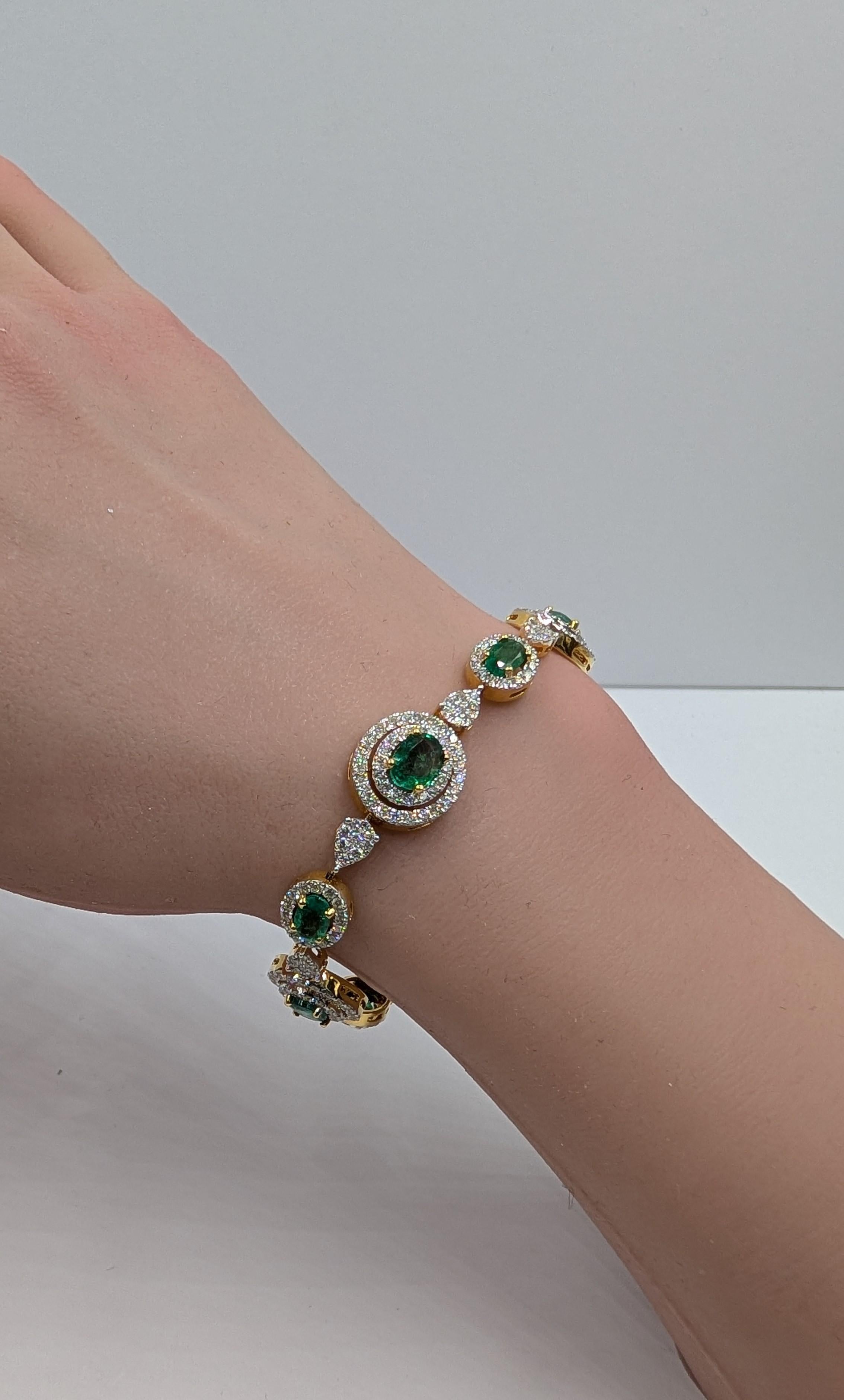 Emerald and Diamond Bracelet