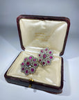 Victorian Natural Burmese Rubies and Diamond Earrings