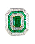 Emerald and Diamond Ring