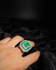 Emerald and Diamond Ring