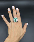 Emerald and Diamond Ring