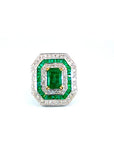 Emerald and Diamond Ring
