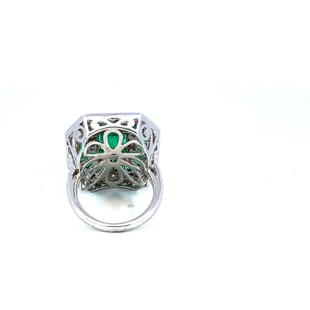 Emerald and Diamond Ring