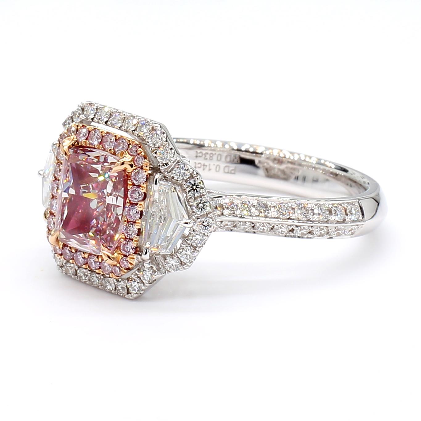 GIA Certified 2.67 Carat Fancy Pink Brown Diamond Ring in 18K Gold