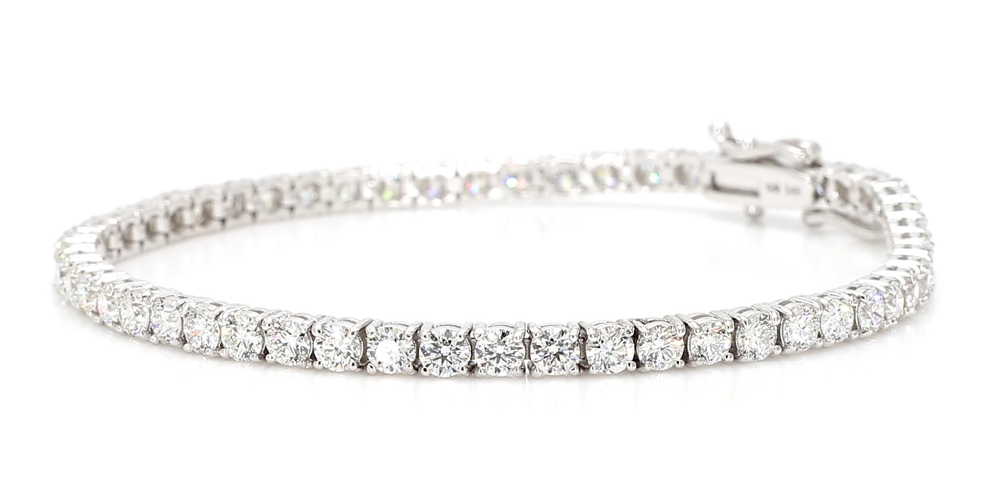 Diamond Tennis 18K Gold Bracelet