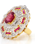 Ruby and Diamond 18K Gold Ring