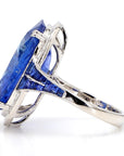 Blue Sapphire Diamond Ring