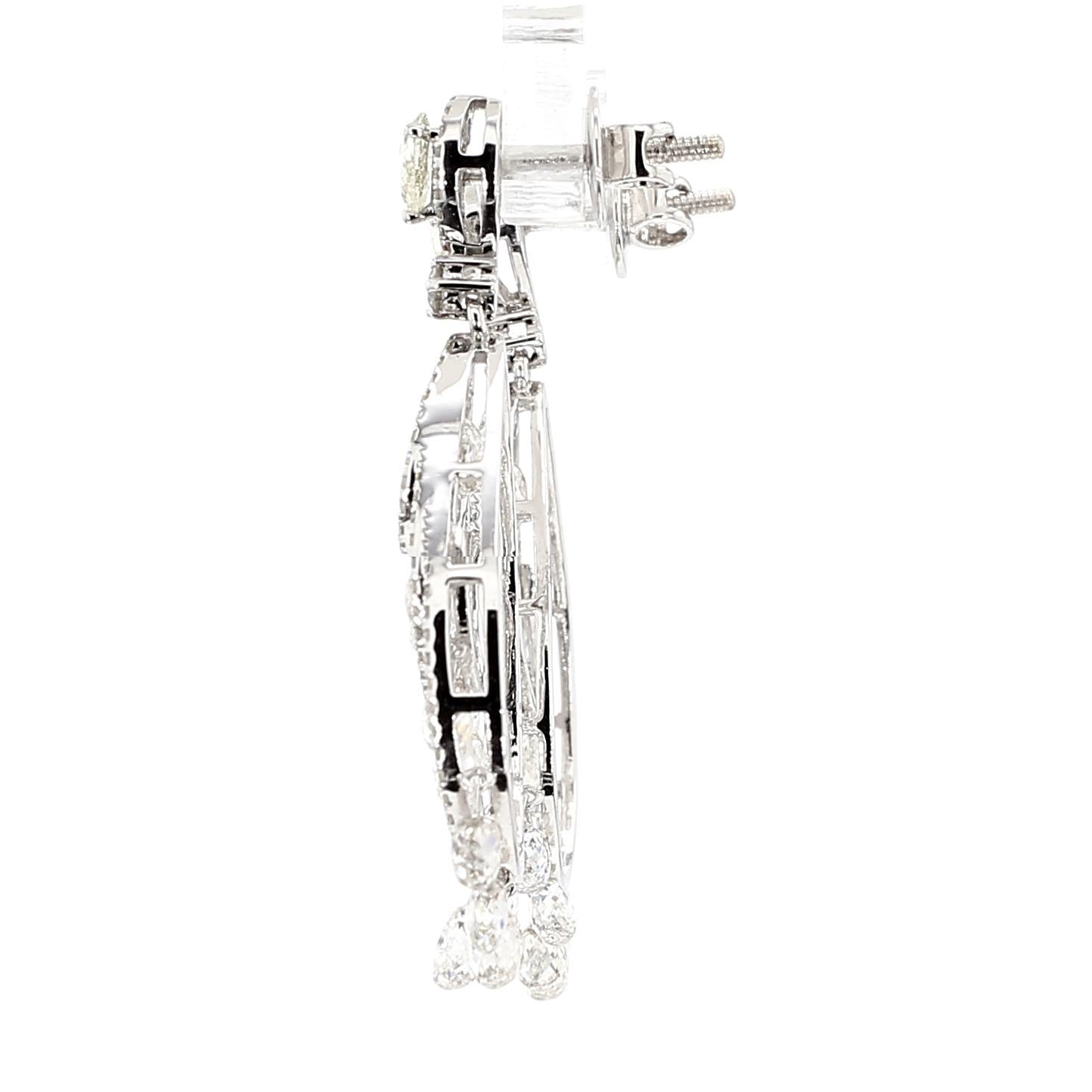 Briolette Drop Diamond Earrings