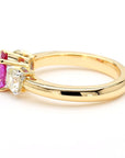 1.6-Carat Ruby & Diamond Ring in 18K Gold with Princess Cut