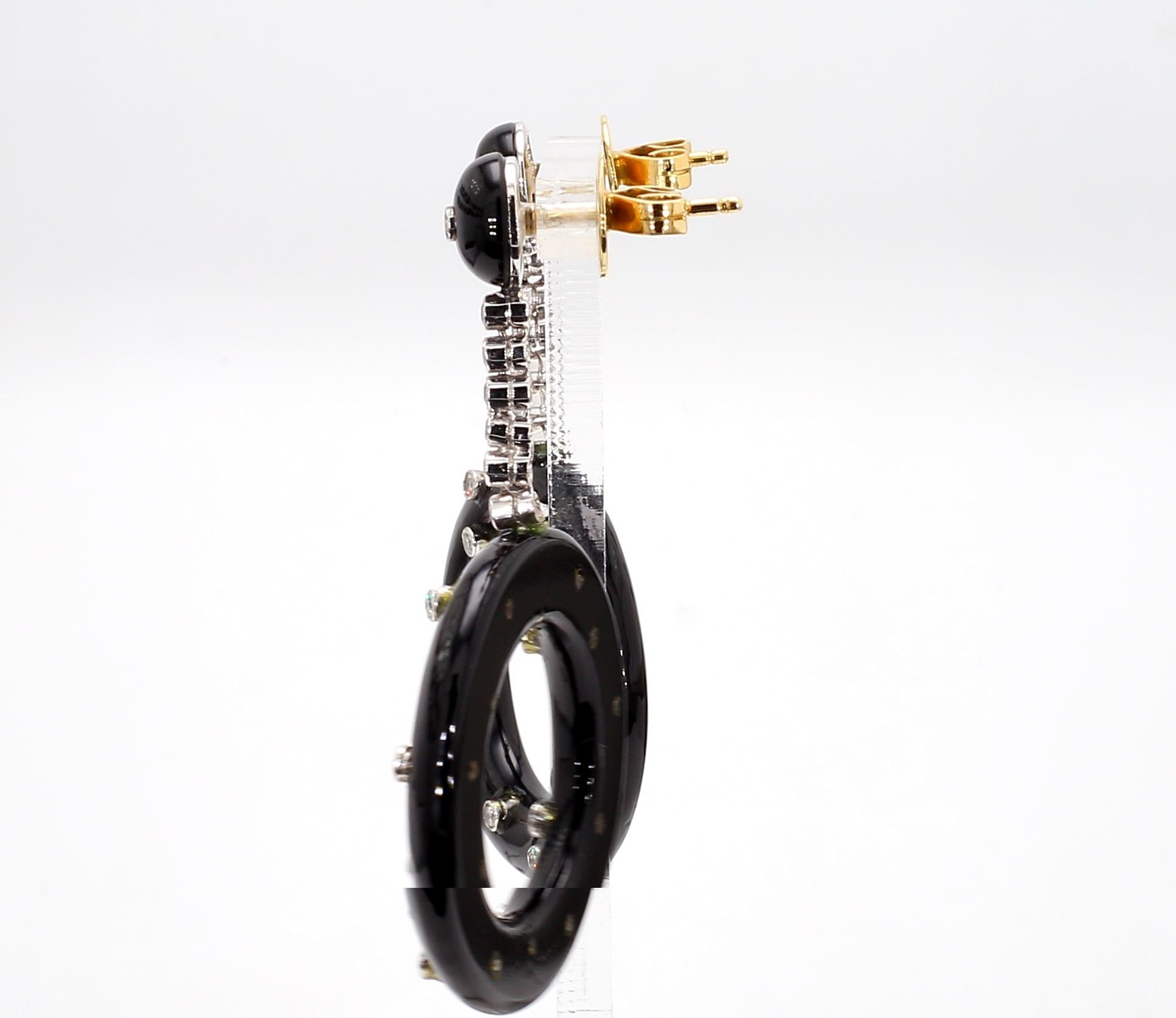 Onyx Deco Style Earrings[no photos]