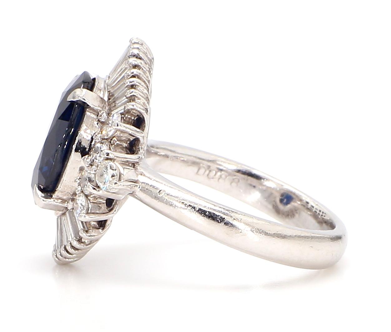 4.2 Carat Sapphire and Diamond Ring