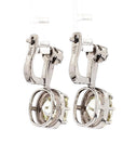 Platinum Earrings with 8.53ct Old Mine-Cut Diamonds VS2 Clarity