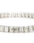 18k Gold Tennis Bracelet with 12.72ct Baguette Diamonds VVS2 I Grade