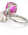 Pink Sapphire Ruby Diamond Ring