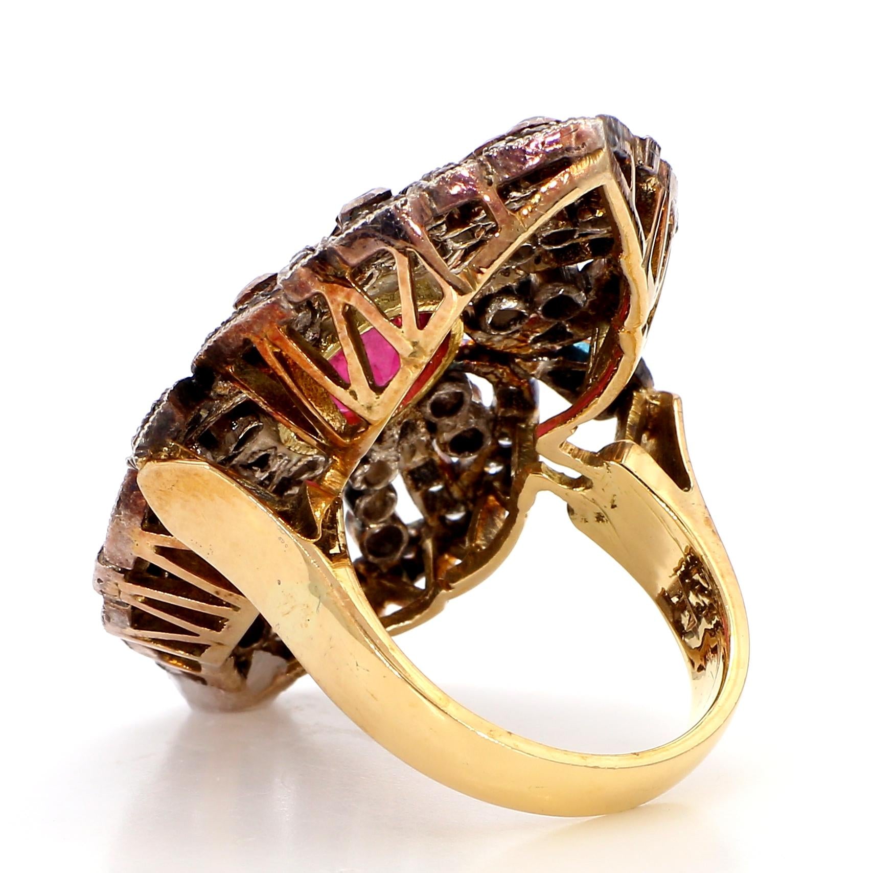 5.6 Carat Ruby and 1.90 Diamond Ring