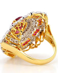 Ruby and Diamond 18K Gold Ring