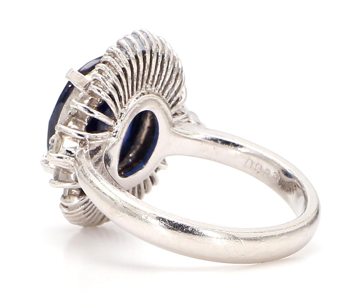 4.2 Carat Sapphire and Diamond Ring