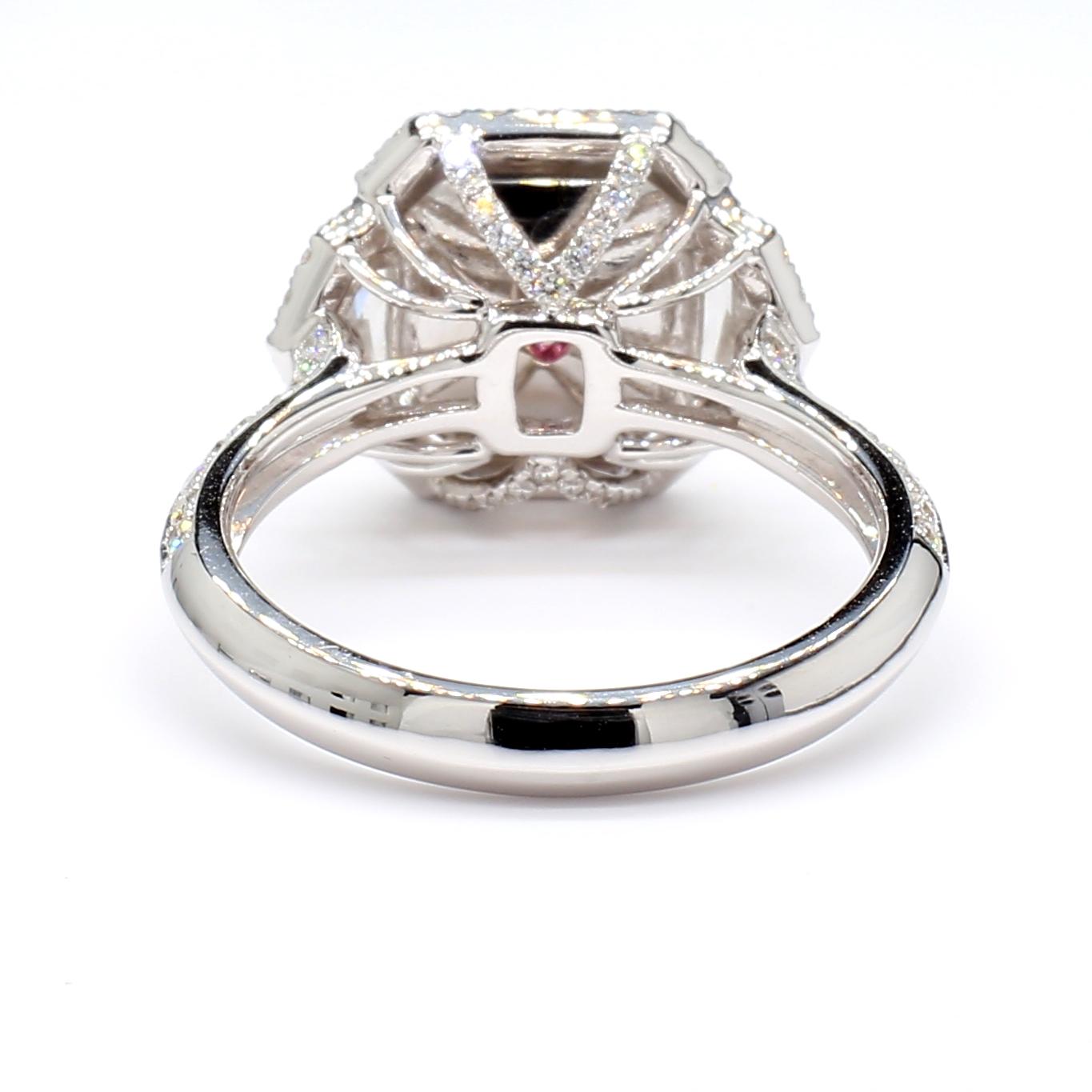 GIA Certified 2.67 Carat Fancy Pink Brown Diamond Ring in 18K Gold