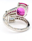 Pink Sapphire Ruby Diamond Ring