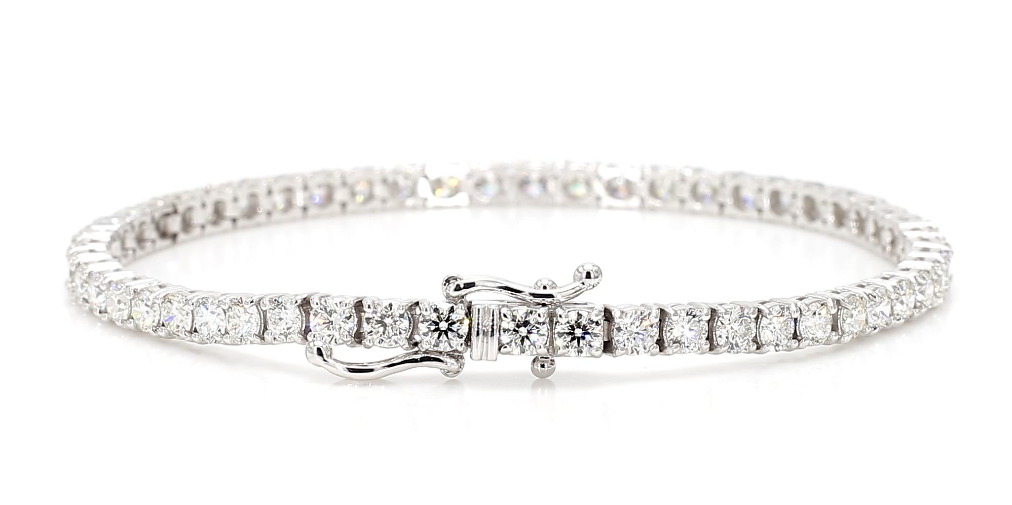 Diamond Tennis 18K Gold Bracelet
