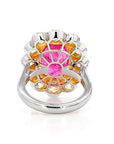 7.61ct Ruby and Diamond Ring Dia-4.05, 18K