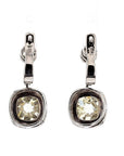 Platinum Earrings with 8.53ct Old Mine-Cut Diamonds VS2 Clarity