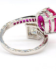 Pink Sapphire Ruby Diamond Ring