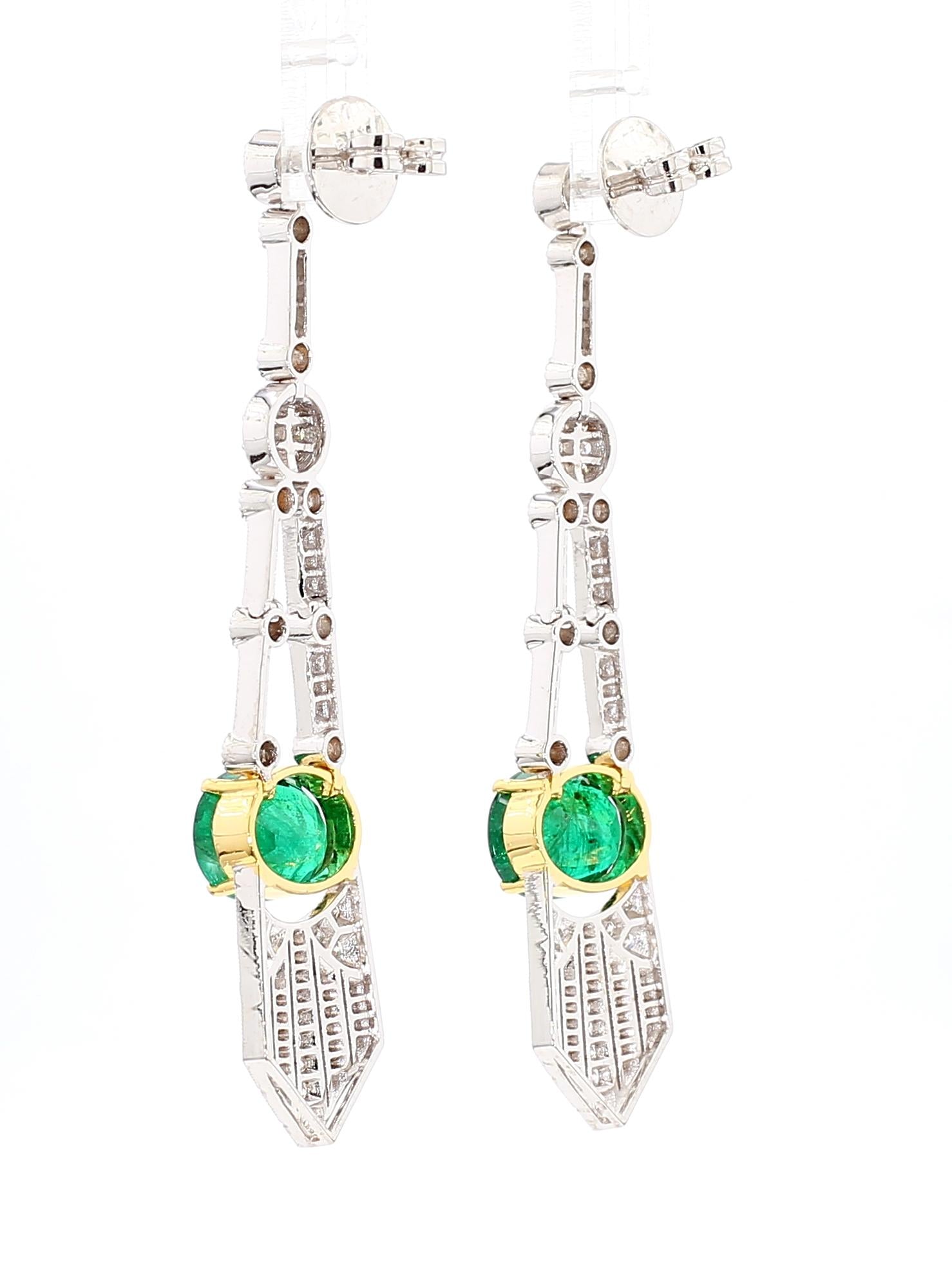 Emerald Diamond Earrings