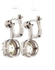 Platinum Earrings with 8.53ct Old Mine-Cut Diamonds VS2 Clarity