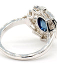 Blue Sapphire and Diamond Ring