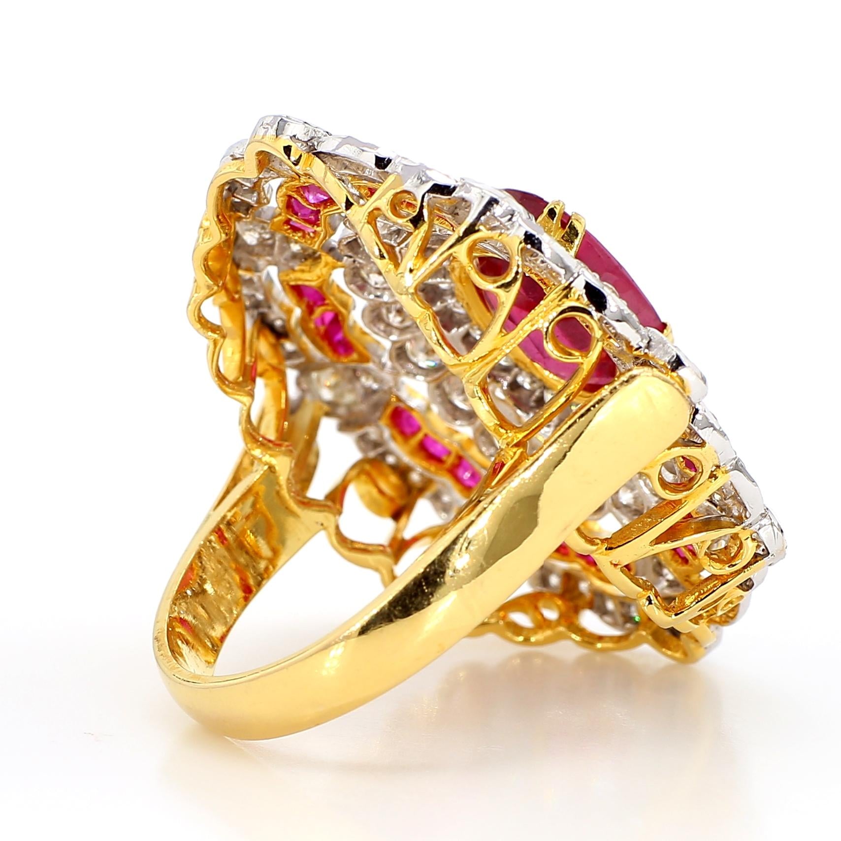 Ruby and Diamond 18K Gold Ring