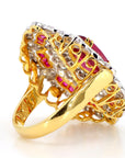 Ruby and Diamond 18K Gold Ring
